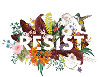 Resist Floral Anti Trump Political Protest T-Shirt