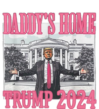 Trump Pink Daddys Home Trump 2024 Striped Beanie with Solid Band