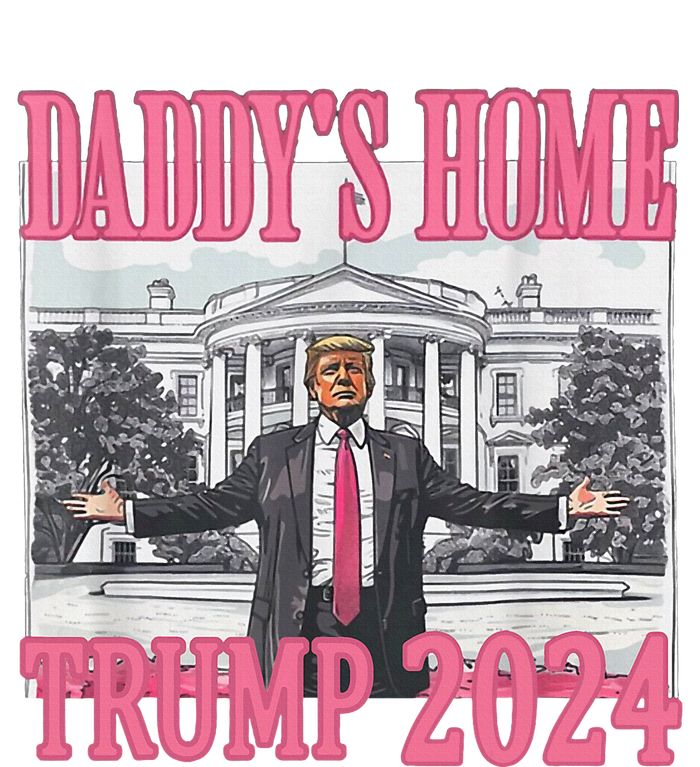 Trump Pink Daddys Home Trump 2024 Striped Beanie with Solid Band