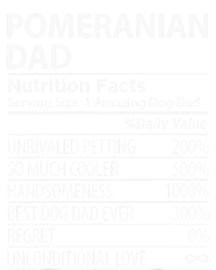 Pomeranian Dad Nutrition Facts Funny Pomeranian Dog Owner Womens CVC Long Sleeve Shirt