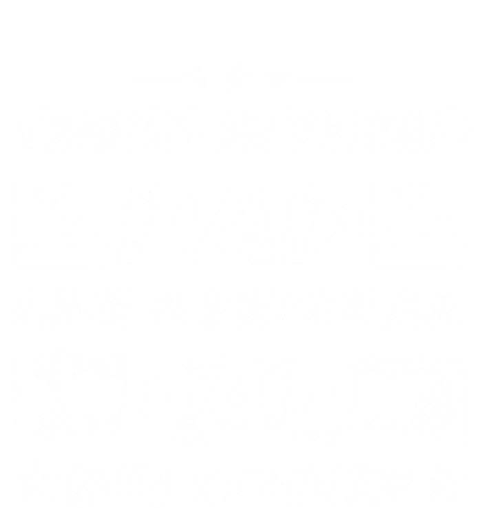 Chess Boxing Dad Like A Regular Dad Funny Chess Boxing Gift Striped Beanie with Solid Band