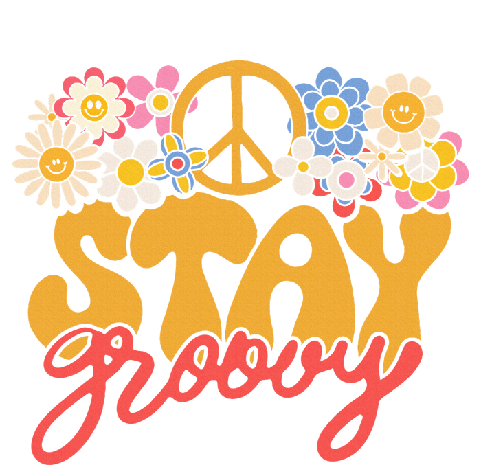 Stay Groovy Retro 70s 80s Floral Graphic Mama Mom Smile T-Shirt