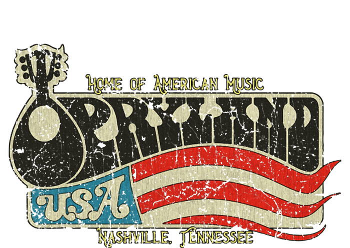 Vintage Opryland Vintage 1972 Tennessee Usa Flag Premium T-Shirt