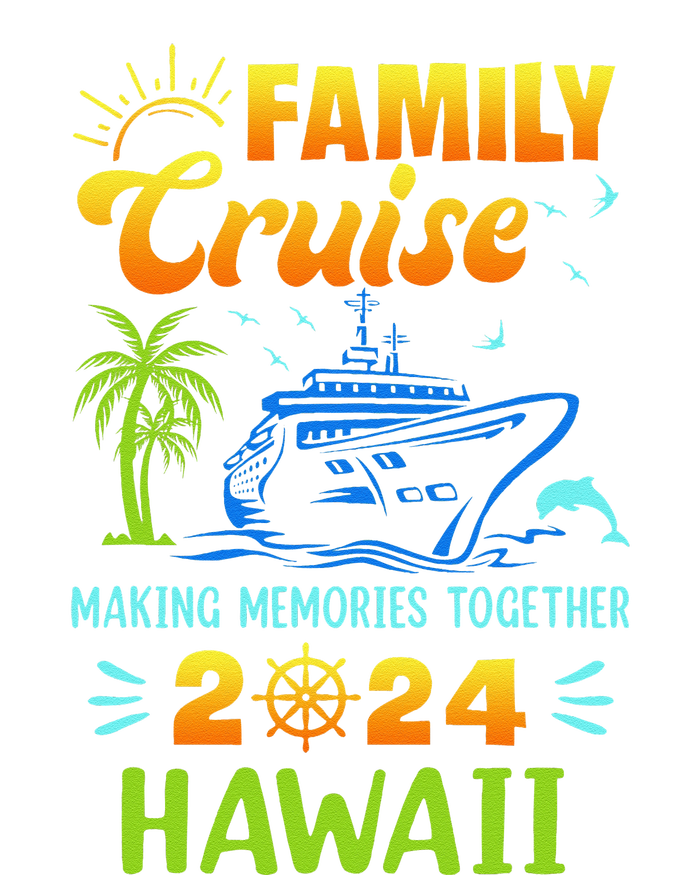 Hawaii Cruise 2024 Family Friends Group Vacation Matching Women's Crop Top Tee