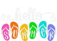 Hello Summer Vacation Flip Flops Colorful Beach Vacation Tie-Dye Long Sleeve Shirt