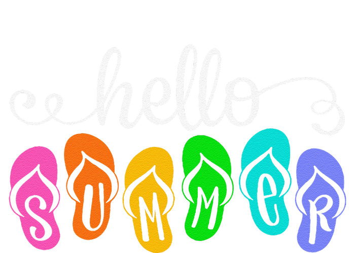 Hello Summer Vacation Flip Flops Colorful Beach Vacation Tie-Dye Long Sleeve Shirt