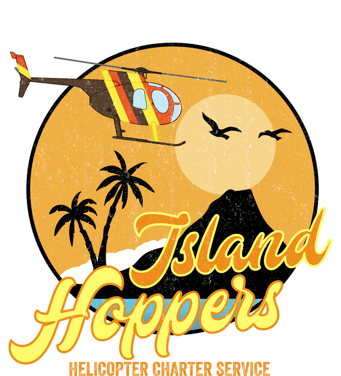 Island Hoppers Helicoter Charter Services Flat Bill Trucker Hat