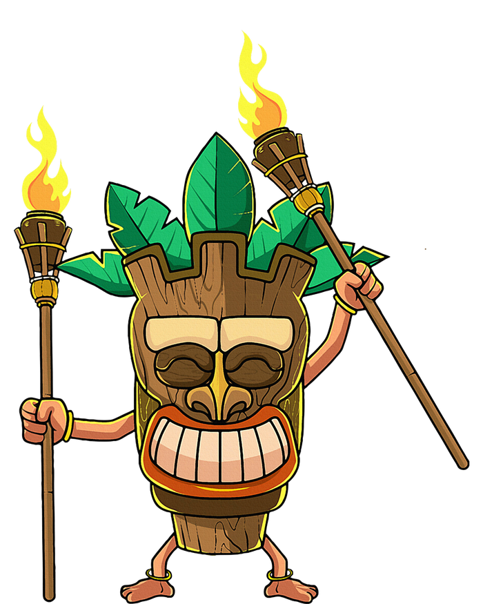 Tiki Man Hawaiian Summer Tropical Luau Party T-Shirt