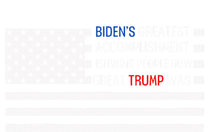 Funny BidenS Greatest Accomplishment Is Showing Trump 2024 Women's Racerback Cropped Tank