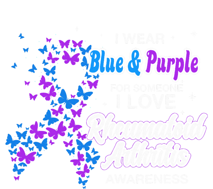 I Wear Purple For Someone I Love Rheumatoid Arthritis Pom Pom 12in Knit Beanie