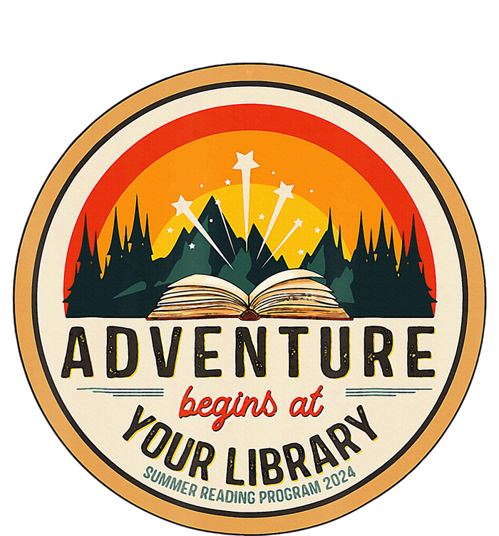 Adventure Begins At Your Library Summer Reading 2024 Womens Funnel Neck Pullover Hood