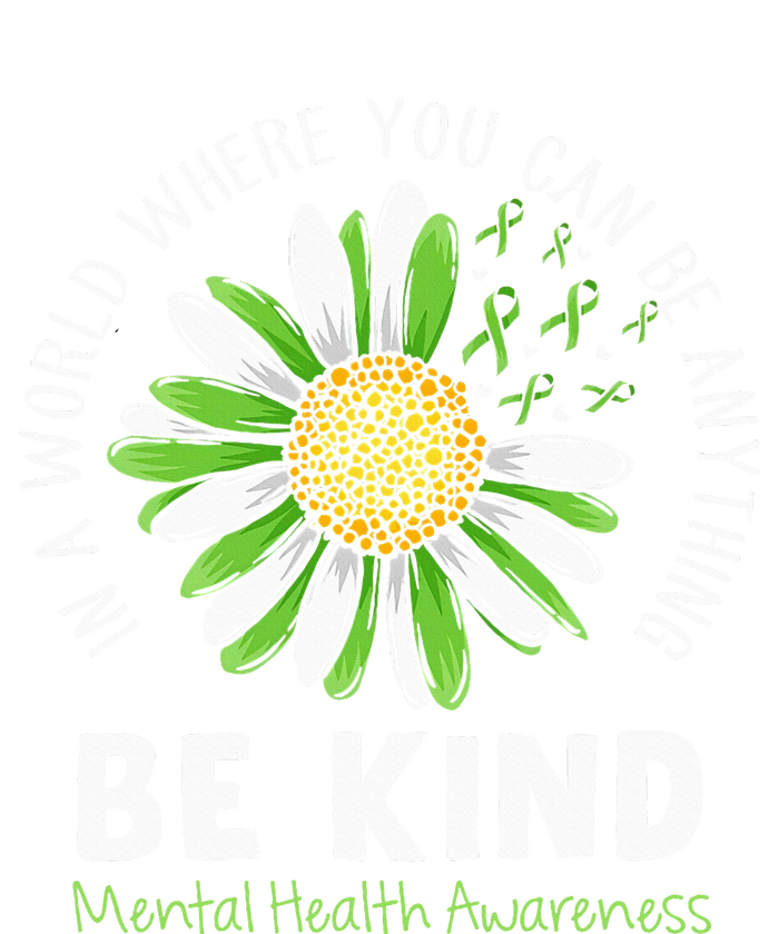 Be Kind Green Ribbon Sunflower Mental Health Awareness Womens CVC Long Sleeve Shirt