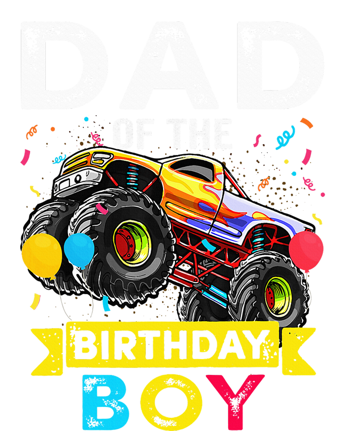 Dad Of The Birthday Boy Monster Truck Birthday Enza Ladies Jersey Colorblock Tee