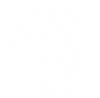 Gaming Dad Classic Bold Font FatherS Day Daddy Striped Beanie with Solid Band