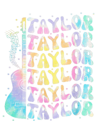 Girl Retro Groovy Taylor First Name Personalized 80S Pink Women's Pullover Hoodie