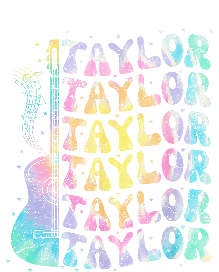 Girl Retro Groovy Taylor First Name Personalized 80S Pink Women's Pullover Hoodie