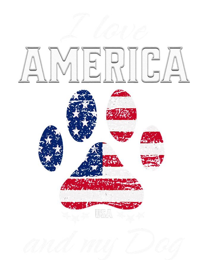 I Love America And My Dog Patriotic Pride Flag Dog Lover Premium T-Shirt