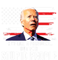 Anti Biden Hes Like A Presidentbut For Stupid People Flag Pom Pom 12in Knit Beanie