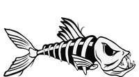 Dead Fish Skeleton Fishing T-Shirt