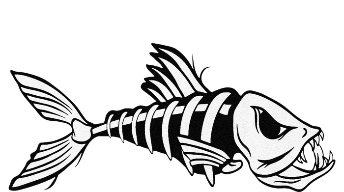 Dead Fish Skeleton Fishing T-Shirt