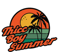 Vintage Thicc Boy Summer Funny Beach T-Shirt