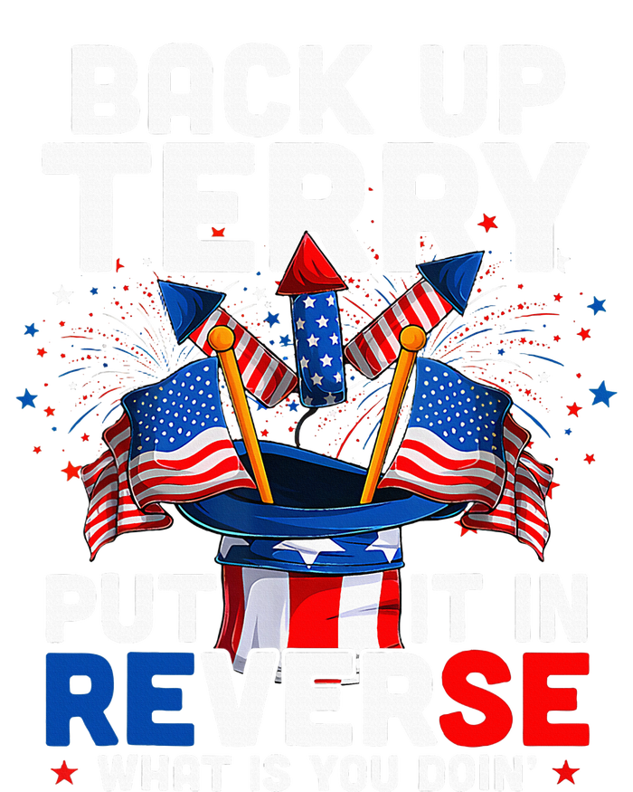 Back Up Terry Put It In Reverse Funny July 4th Firework Women's Fleece Hoodie