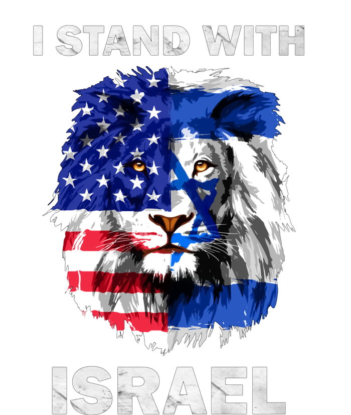 Stand With Israel Lion Usa Flag Israel Flag T-Shirt