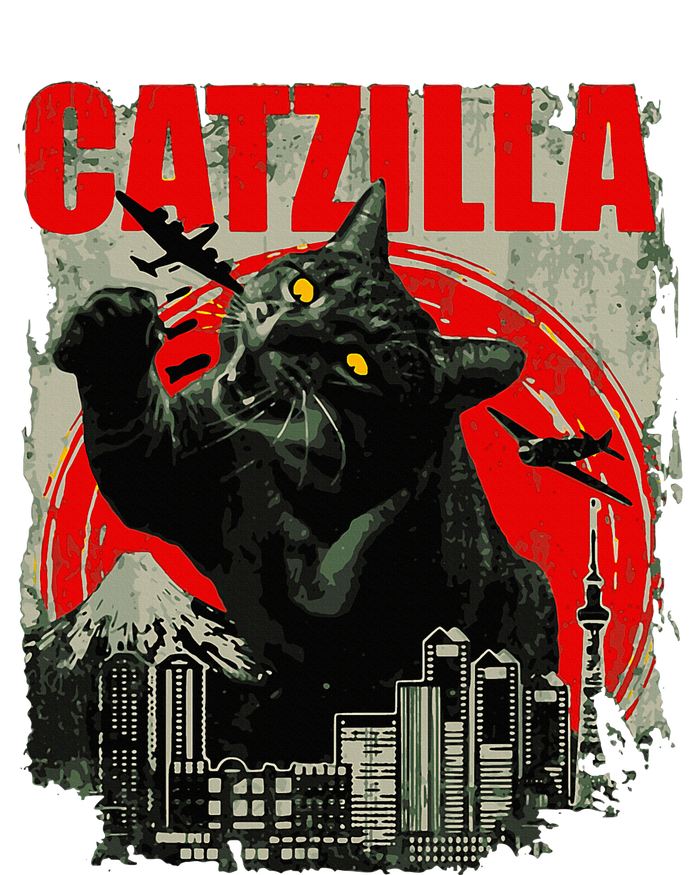 Funny Cat Catzilla Full Zip Hoodie