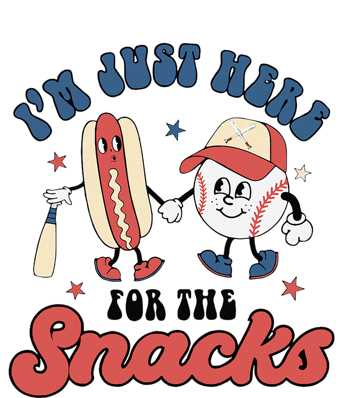 IM Just Here For The Snacks Baseball 4th Of July Hot Dog Garment-Dyed Sweatshirt