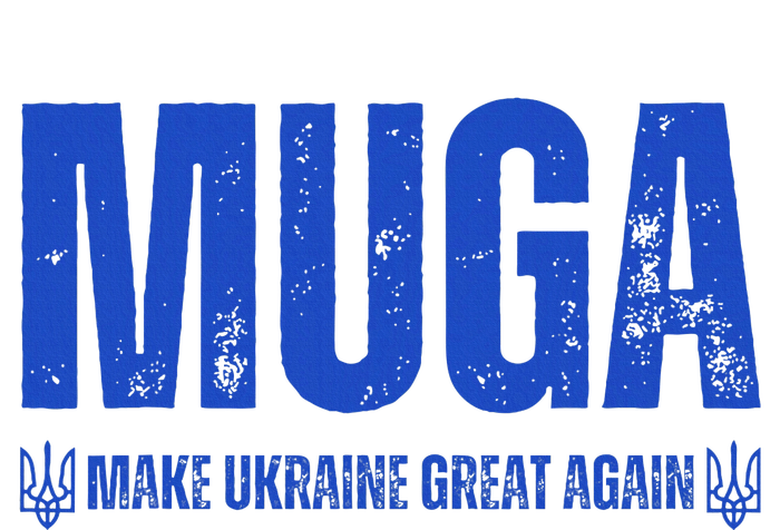 Muga Make Ukraine Great Again Support Garment-Dyed Fleece Hoodie