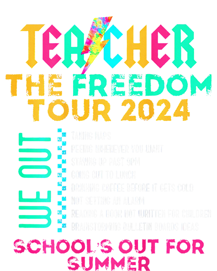 Teacher The Freedom 2024 Schools Out For Summer Womens Funnel Neck Pullover Hood