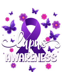 Purple Lupus Awareness Ribbon Purple Butterflies Lupus Womens CVC Long Sleeve Shirt