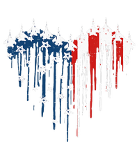 Retro Fighter Jet Airplane American Flag Heart 4th Of July T-Shirt