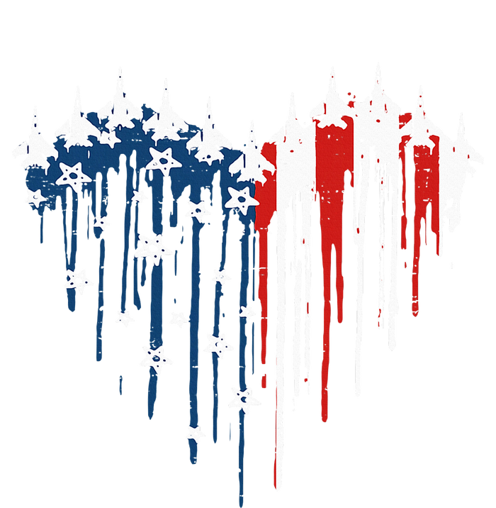 Retro Fighter Jet Airplane American Flag Heart 4th Of July T-Shirt