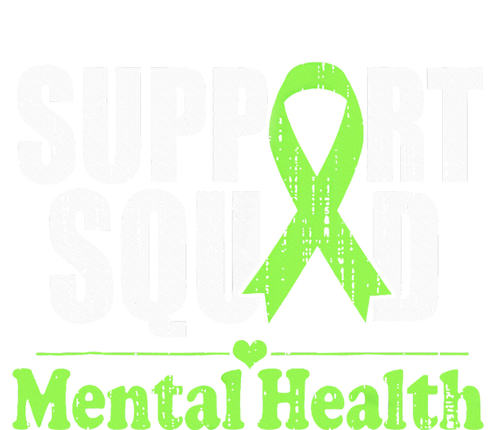 Support Squad Mental Health Awareness Lime Green Ribbon The Baniff Cuffed Pom Beanie