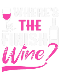 Where Is The Finish Wine Funny Runner Marathon T-Shirt