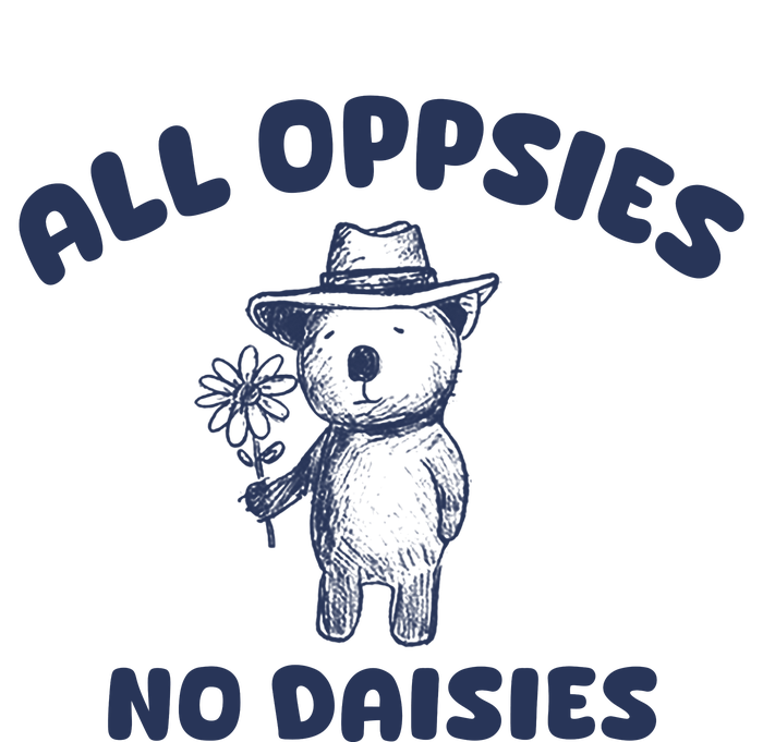 All Oopsies No Daisies Cute Bear Flat Bill Trucker Hat