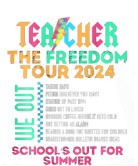 Teacher The Freedom 2024 Summer Last Day Of School Tie-Dye Long Sleeve Shirt