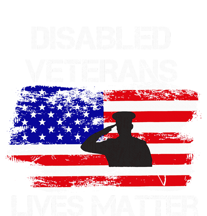 Disabled Veteran Lives Matter American Us Flag Dry Zone Grid Polo