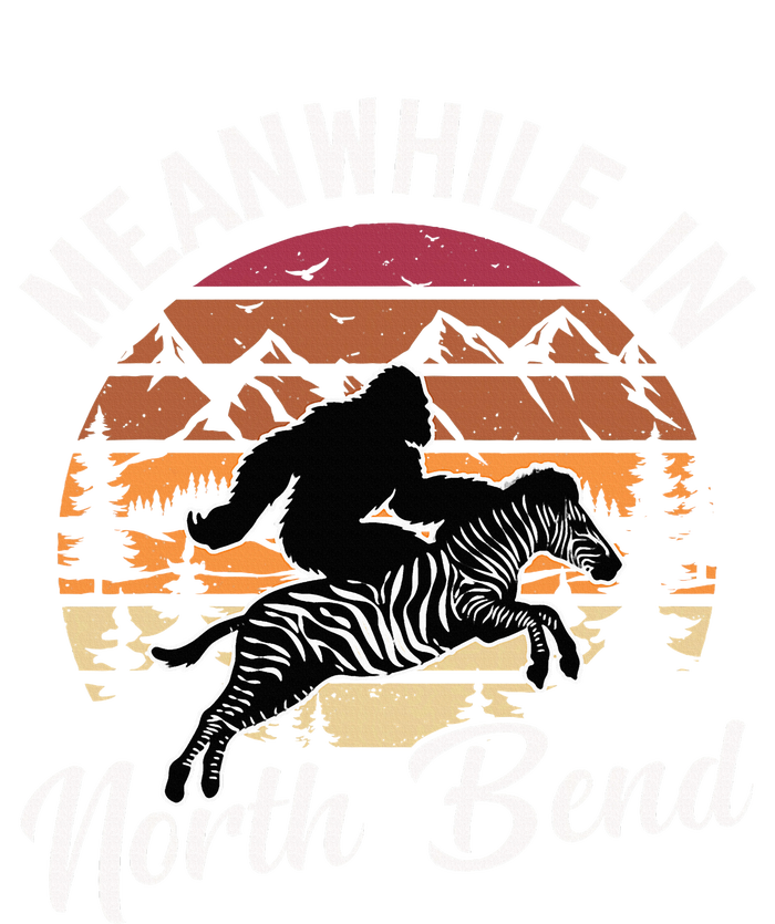 Funny Bigfoot Riding A Zebra Meanwhile In North Bend T-Shirt