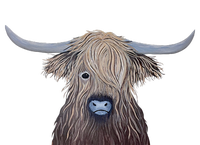 Bull Highland Cow Painting Charming Art Toddler Hoodie