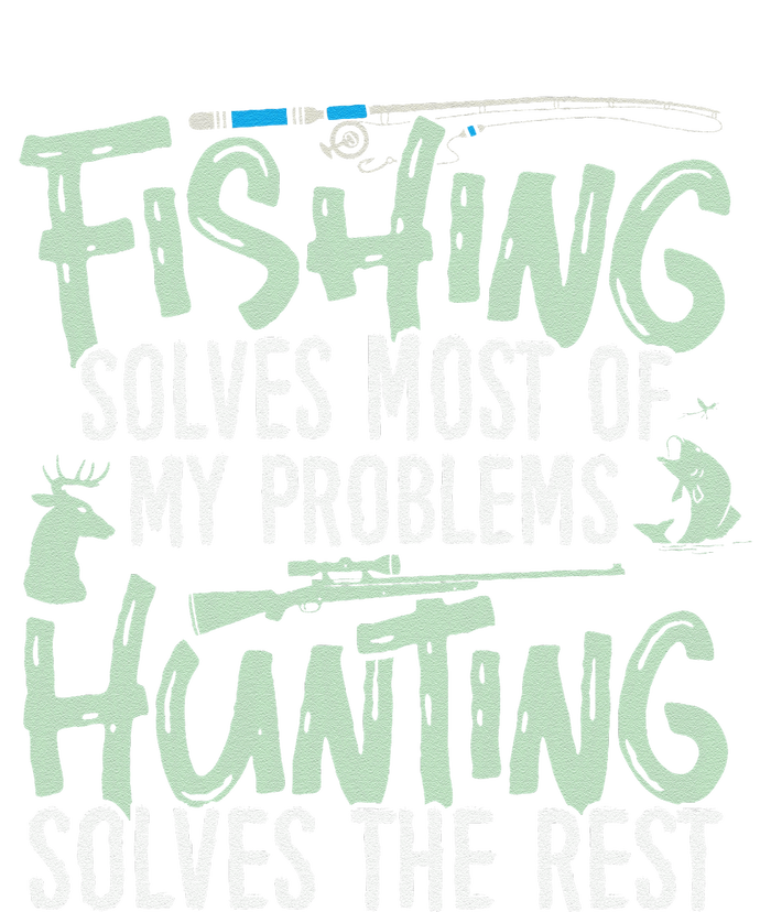 Funny Fishing & Hunting Fishing Solves My Problems Premium Hoodie