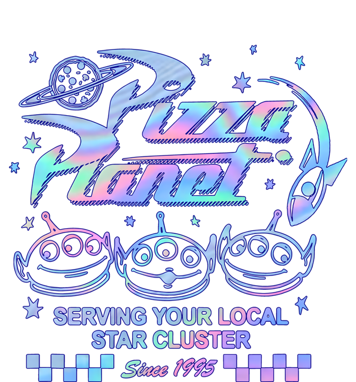 Vintage Pizza Planet Serving Your Local Star Cluster Alien Tank Top