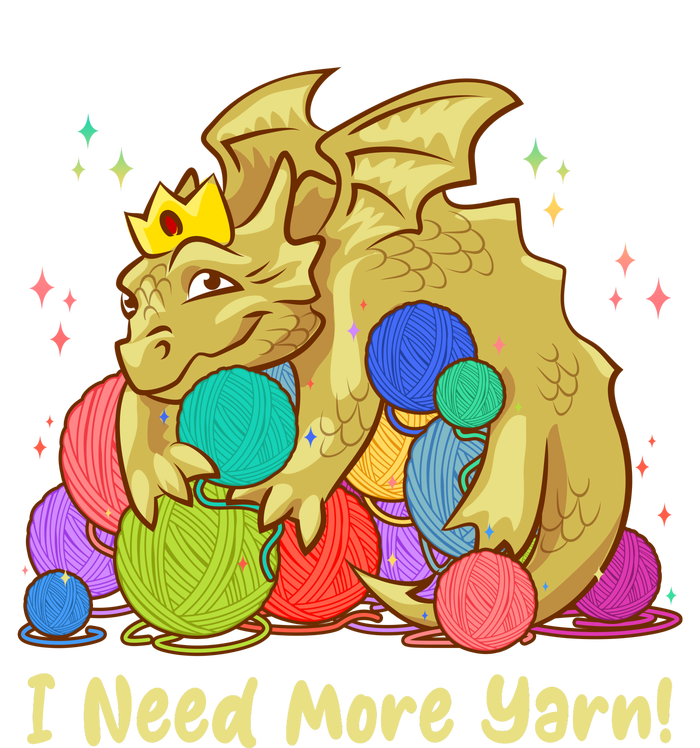 Funny I Need More Yarn Dragon Hoarding Yarn Zip Tote Bag