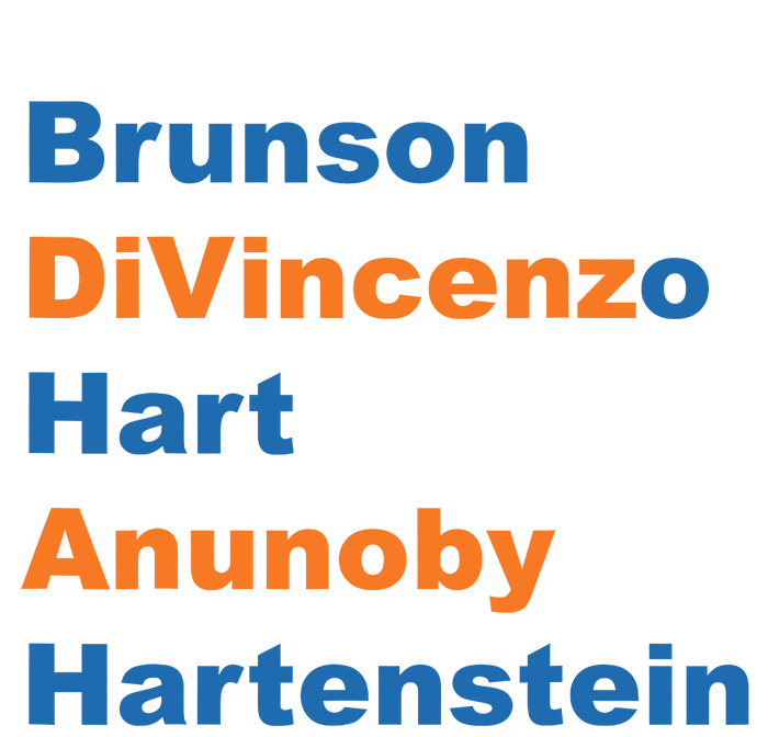 Brunson Divincenzo Hart Anunoby Hartenstein T-Shirt