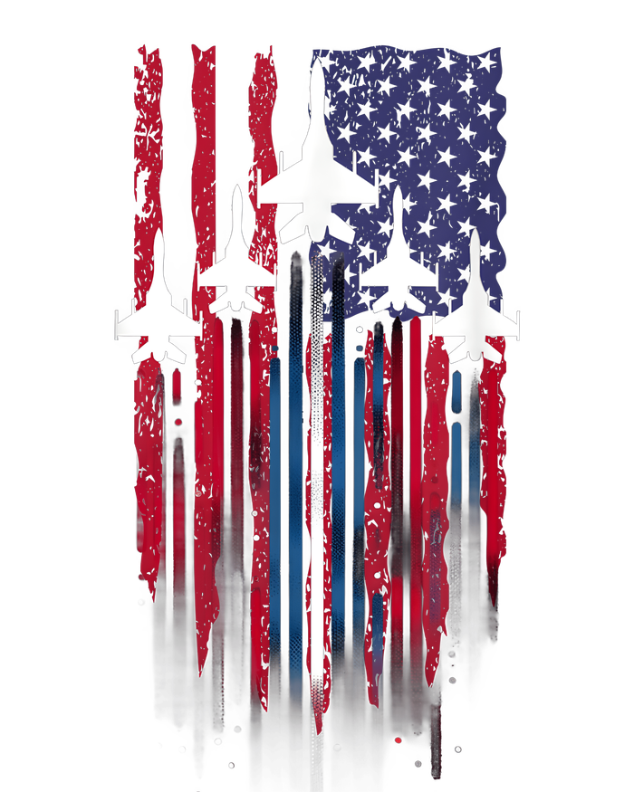 Fighter Jet Airplane American Flag Patriotic 4th Of July T-Shirt