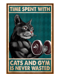 Time Spent With Cats And Gym Is Never Wasted Workout Bodybuilding T-Shirt