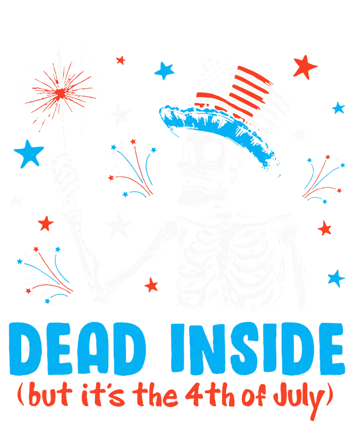 Dead Inside But It The 4th Of July Skeleton I Flat Bill Trucker Hat