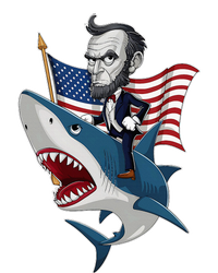 Abraham Lincoln Riding A Shark 4th Of July Sustainable Knit Beanie