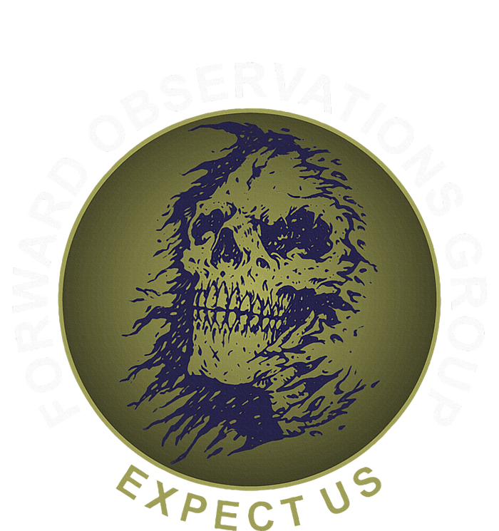 Forward Observations Group. Expect Us Skull Performance Long Sleeve Polo